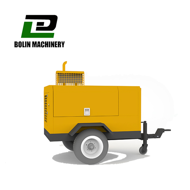 Compresseur d'air portatif &agrave; vis 37kw 55kw avec moteur diesel pour les travaux de construction